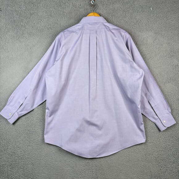 Brooks Brothers Dress Shirt Mens Size 16 33 Lilac Traditional Fit Non-Iron Cotto - Picture 4 of 13